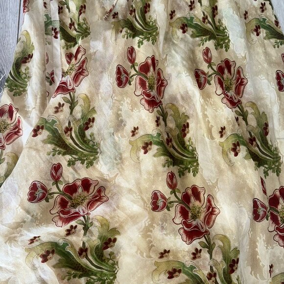 bec + bridge Floral Wrap Dress - Green and Red - Picture 3 of 7